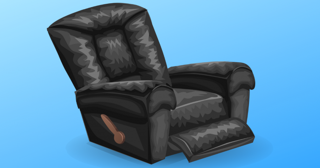 A reclining sofa